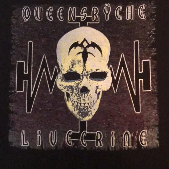 90s/QUEENSRYCHE/WORLD TOUR TOUR 1991/SOF TEE/Tシャツ/M/コットン/BLK// Queensryche vtg tour shirt - Gem